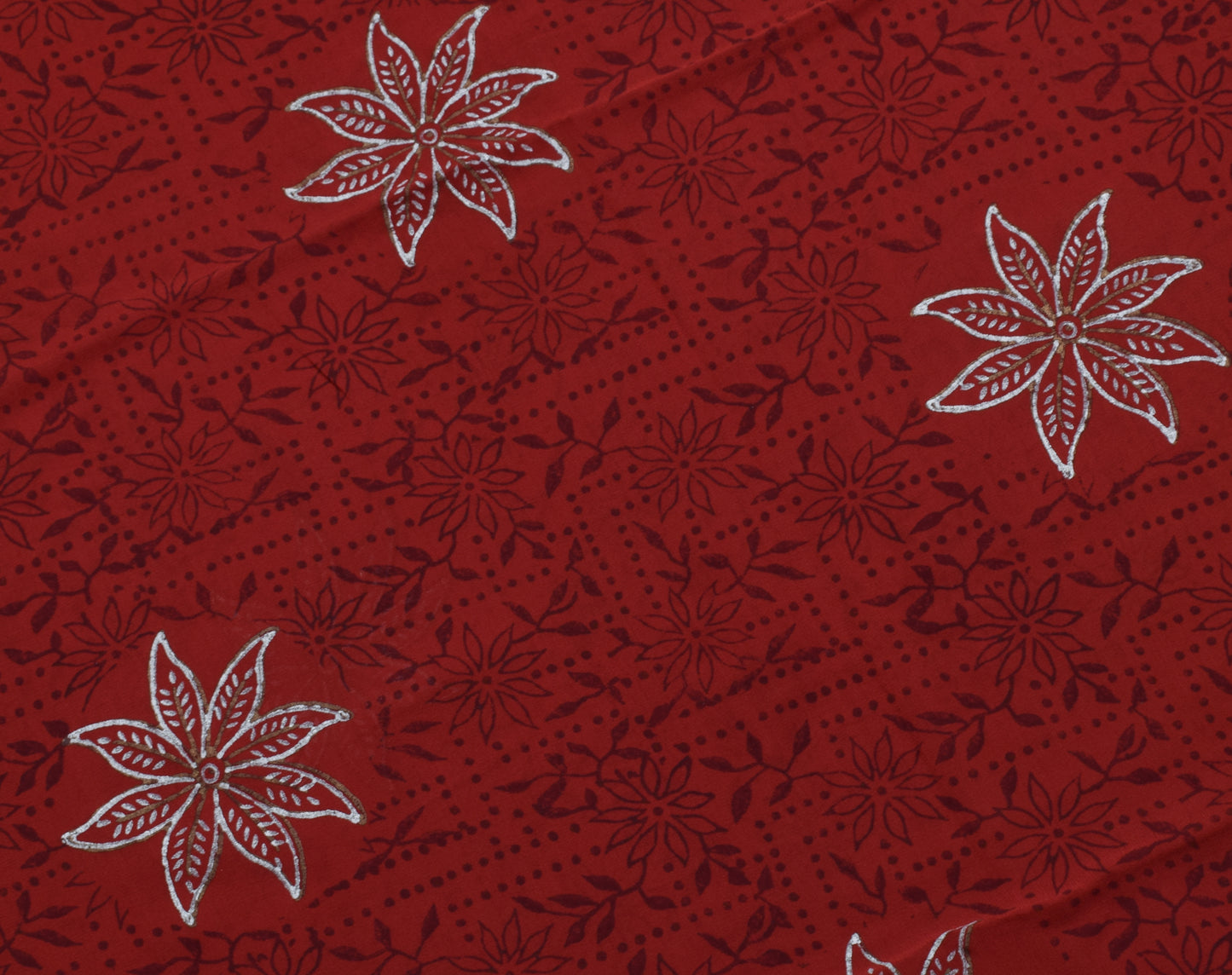 Sushila Vintage Maroon Saree Pure Georgette Silk Printed Floral Sari 5 YD Fabric