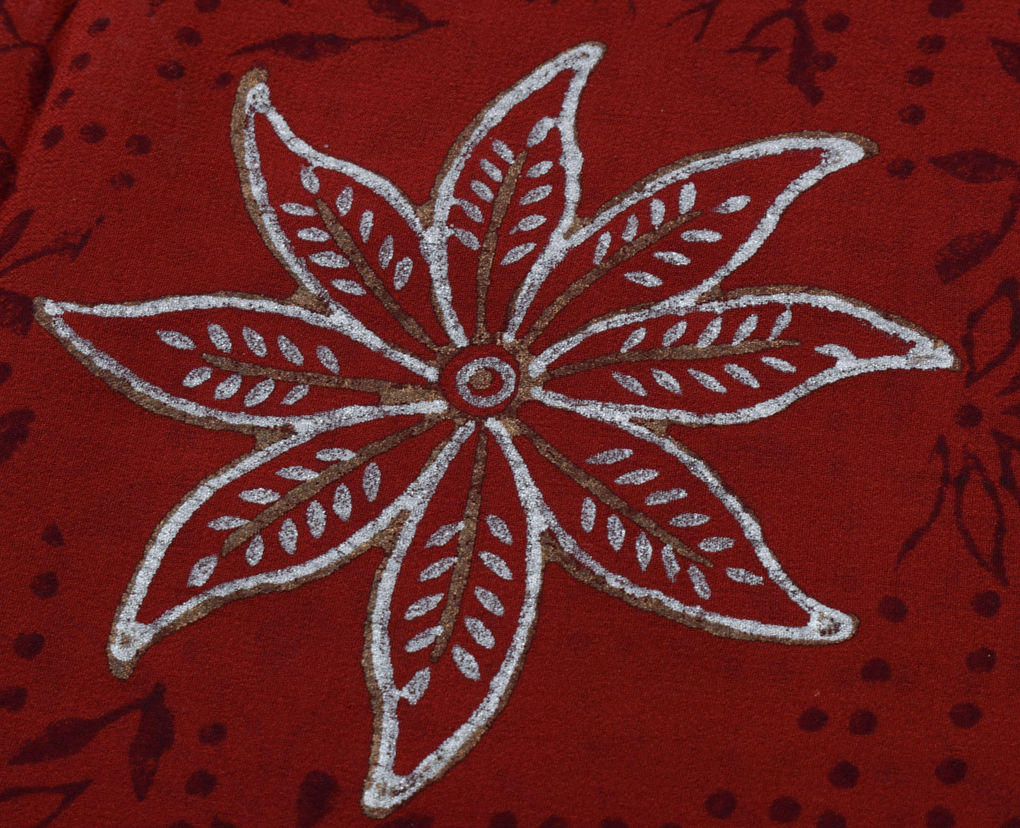 Sushila Vintage Maroon Saree Pure Georgette Silk Printed Floral Sari 5 YD Fabric