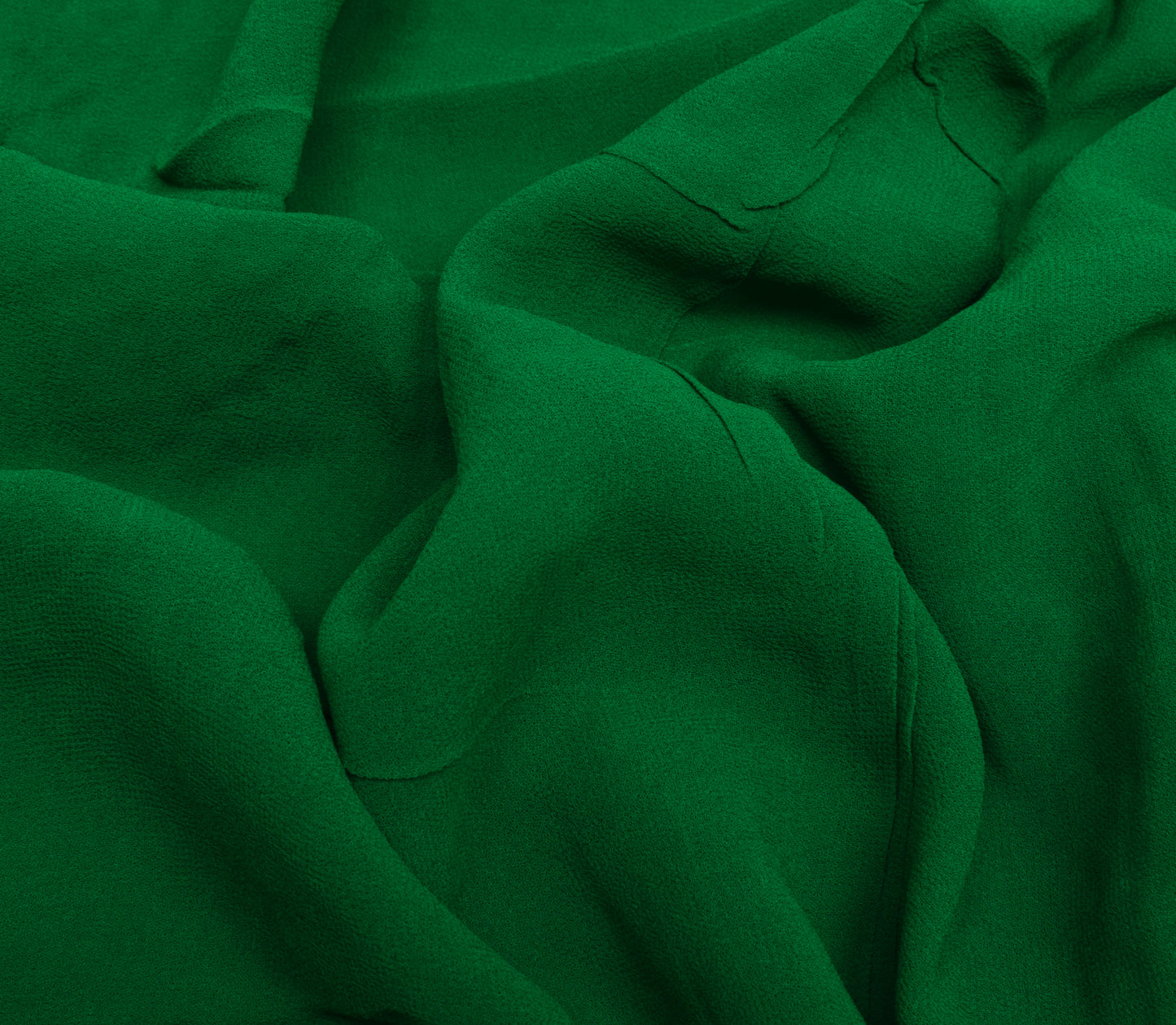 Sushila Vintage Green Saree Pure Georgette Silk Patch Work Sari Craft Fabric