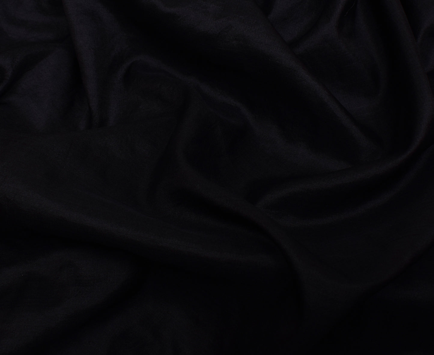 Sushila Vintage Indian Black Saree Pure Silk Embroidered Paisley Sari Fabric