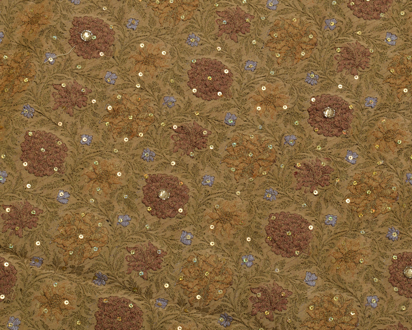 Sushila Vintage Indian Saree 100% Pure Silk Woven Floral Sari Craft 5 YD Fabric