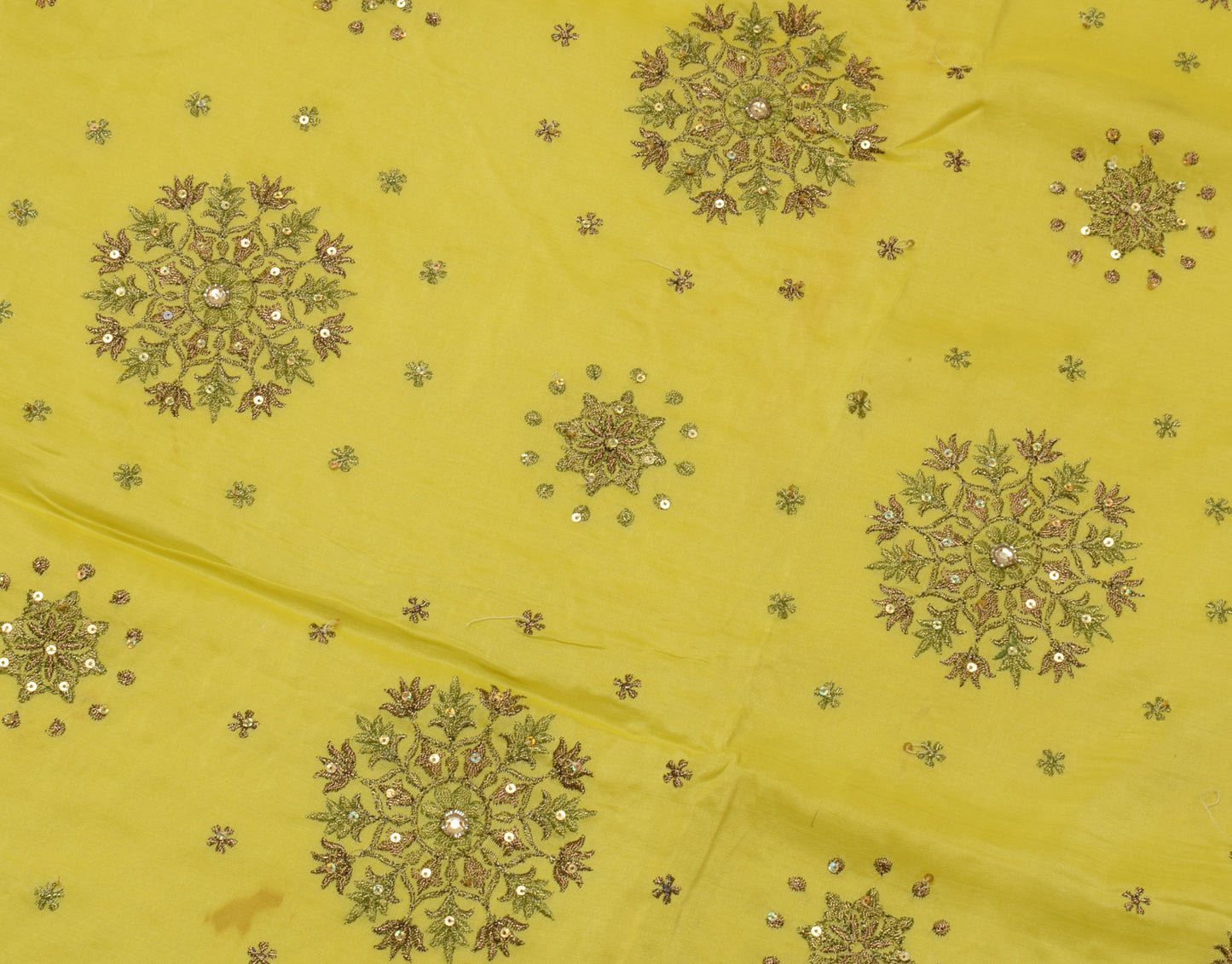Sushila Vintage Indian Saree 100% Pure Silk Woven Floral Sari Craft 5 YD Fabric