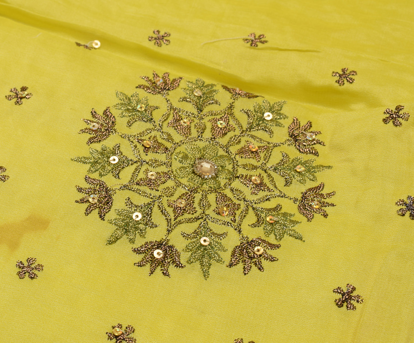 Sushila Vintage Indian Saree 100% Pure Silk Woven Floral Sari Craft 5 YD Fabric