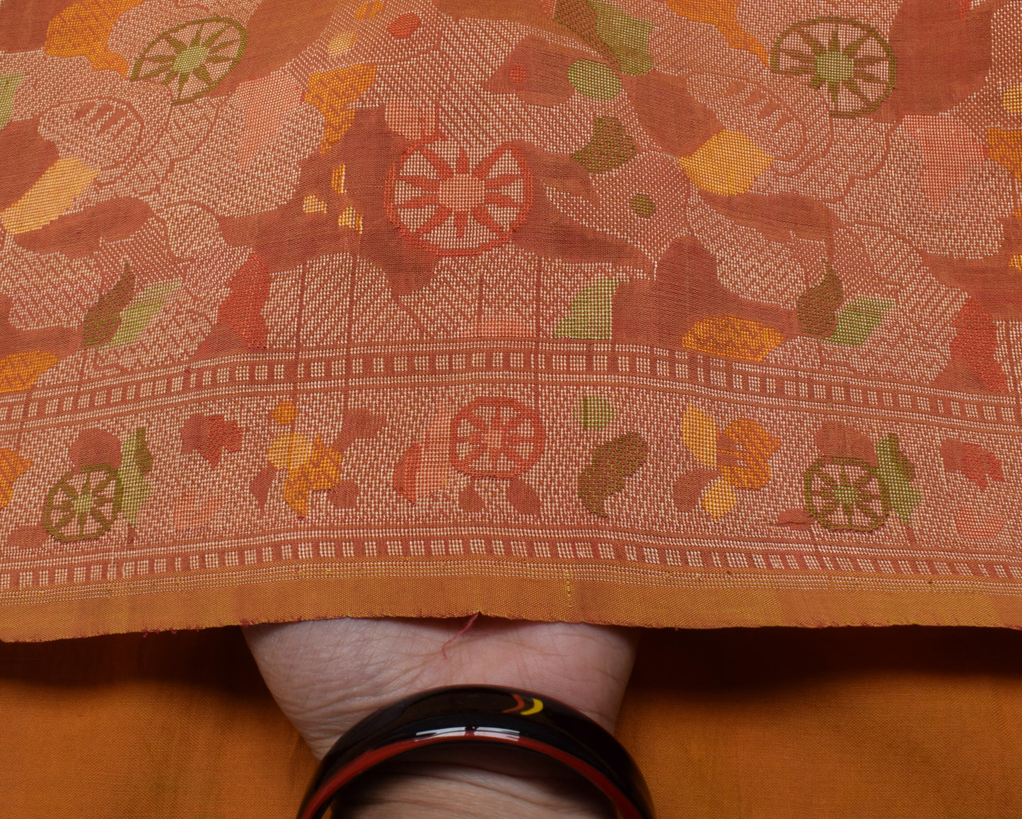 Sushila Vintage Indian Saree 100% Pure Silk All Over Woven Sari Craft Fabric