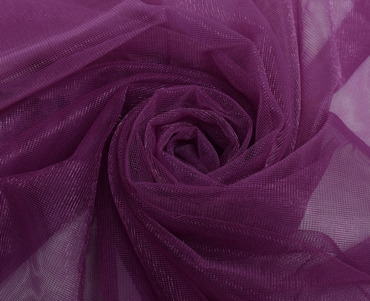 Sushila Vintage Indian Purple Saree Net Mesh Patch Work Sari Craft 5 Yard Fabric