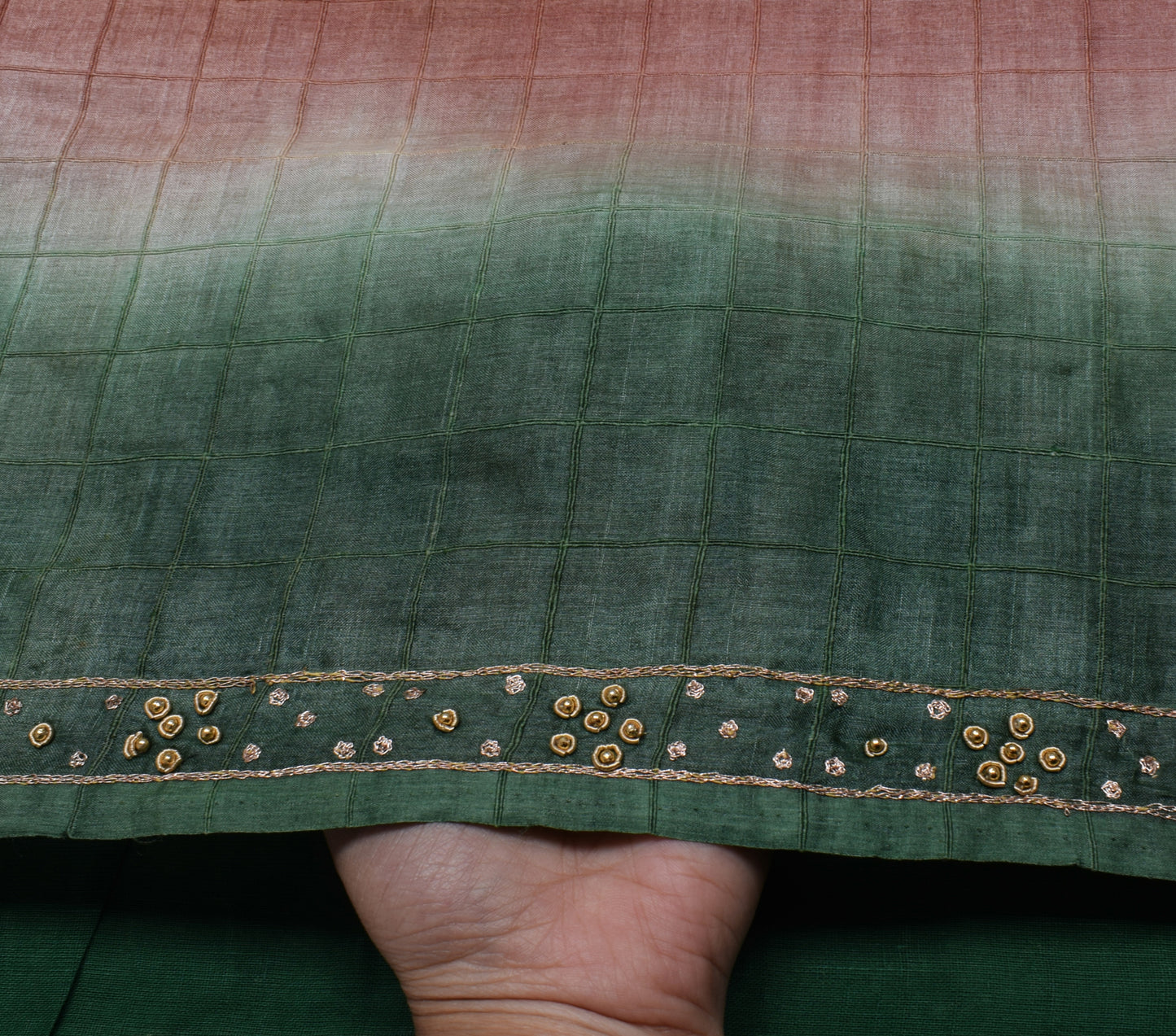 Sushila Vintage Indian Brown Saree 100% Pure Silk Woven Sari Craft 5 Yard Fabric
