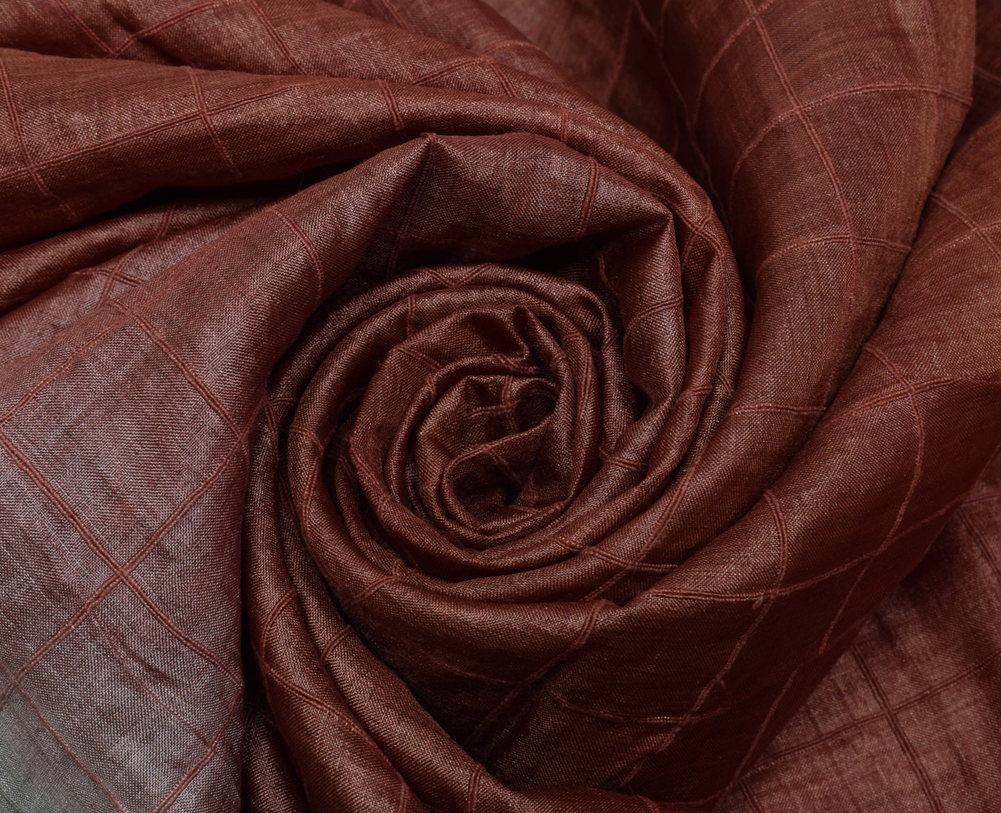 Sushila Vintage Indian Brown Saree 100% Pure Silk Woven Sari Craft 5 Yard Fabric