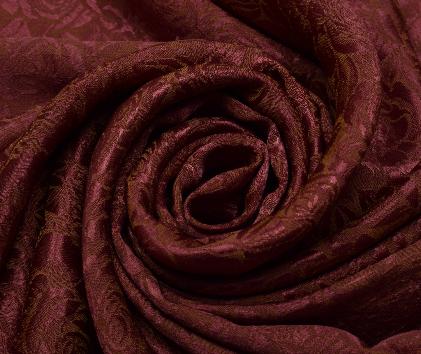 Sushila Vintage Brown Indian Saree Blend Silk Self Woven Floral Sari Soft Fabric