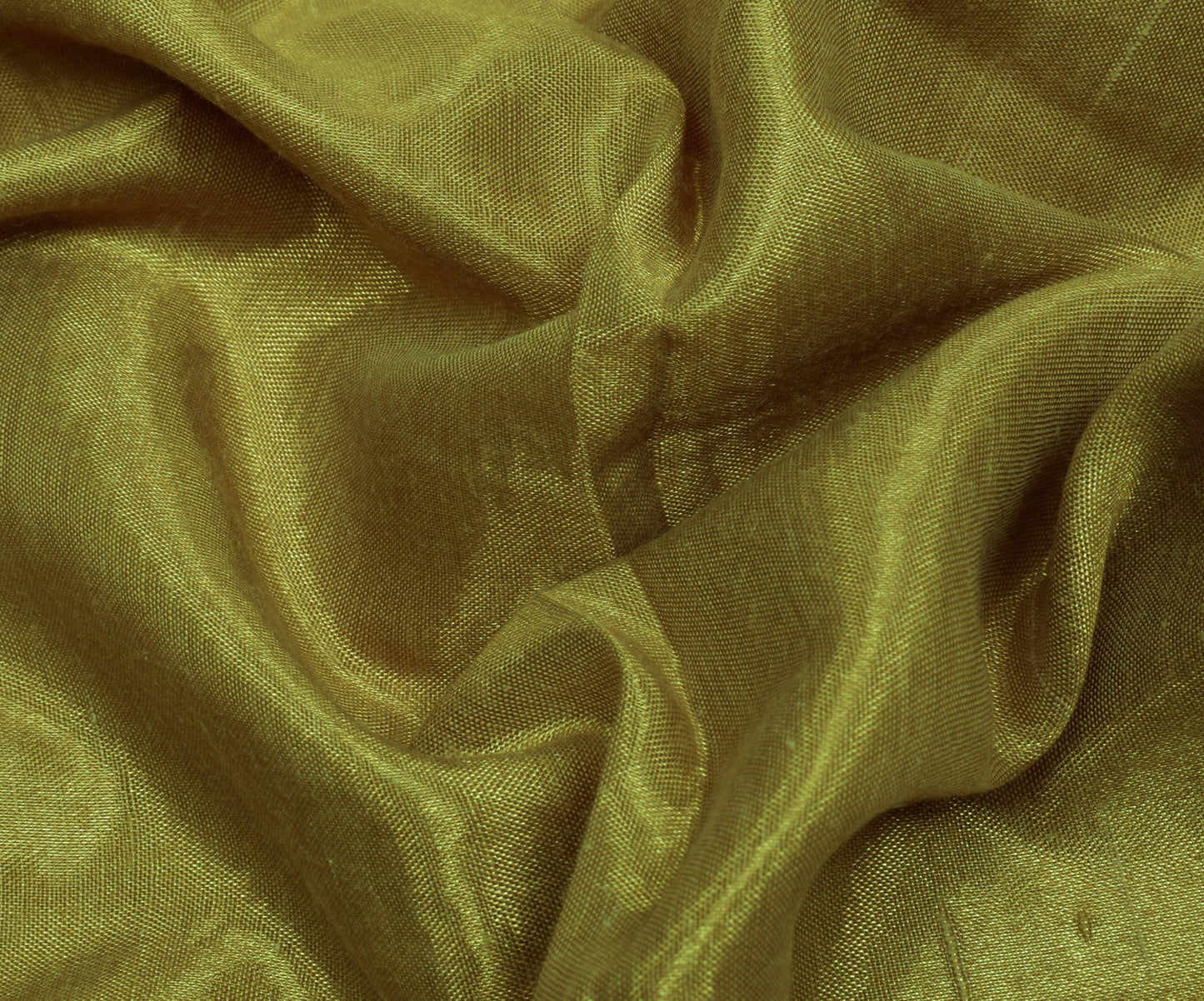Sushila Vintage Green Saree Blend Silk Embroidered 5 Yard Sari Craft Fabric