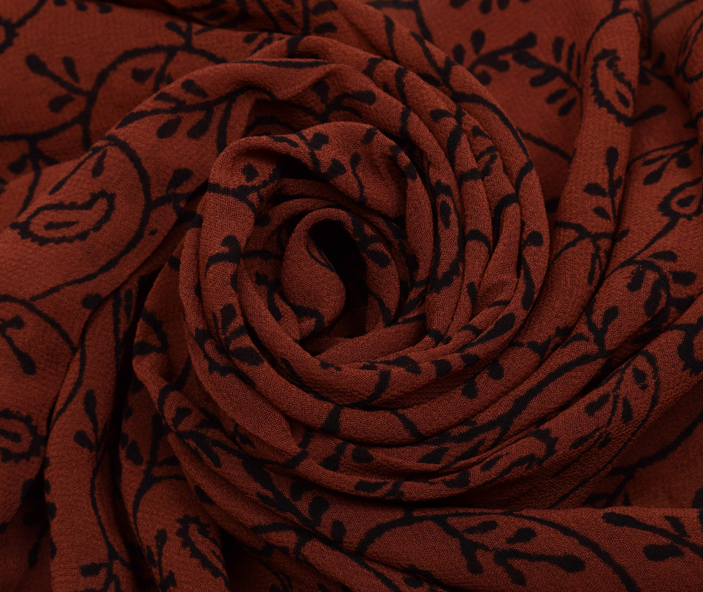Sushila Vintage Brown Saree Pure Georgette Silk Printed Floral Sari Craft Fabric