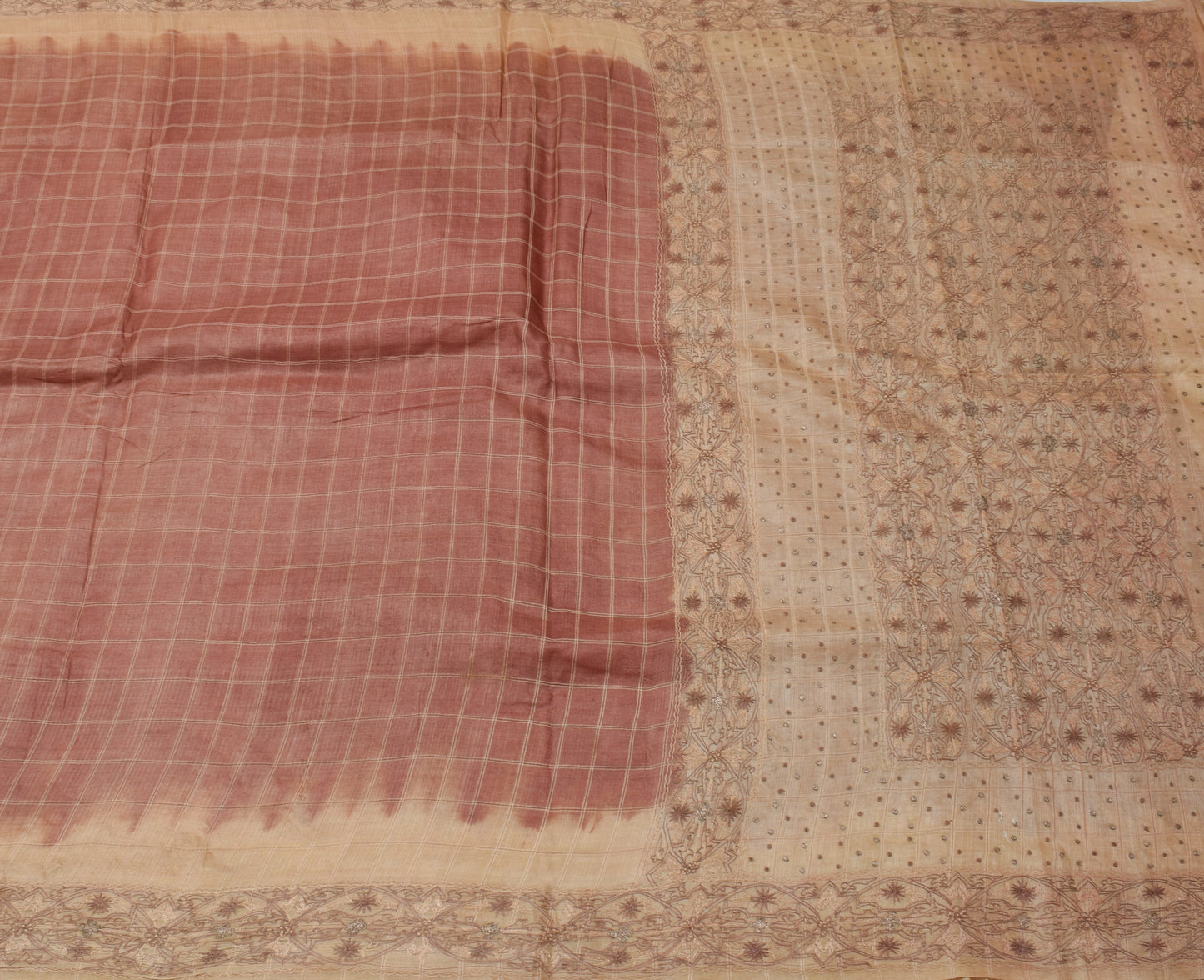 Sushila Vintage Indian Saree 100% Pure Silk Woven 5 Yard Sari Craft Fabric