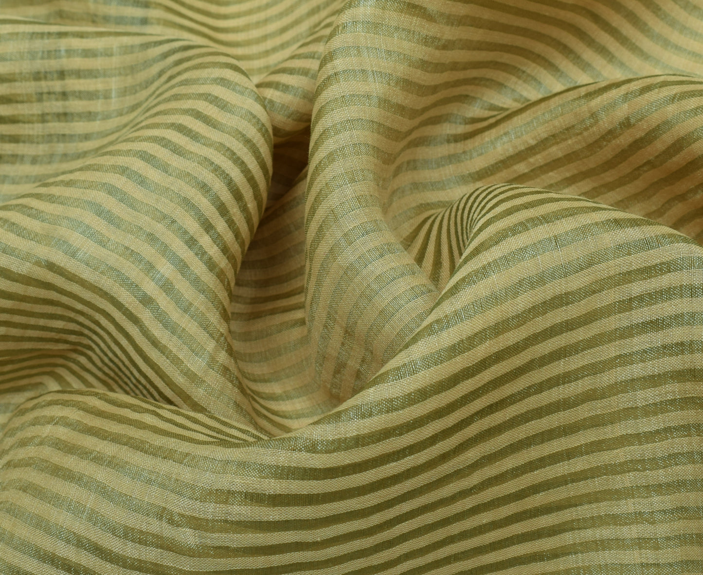 Sushila Vintage Indian Green Saree 100% Pure Silk Woven 5 Yard Sari Craft Fabric