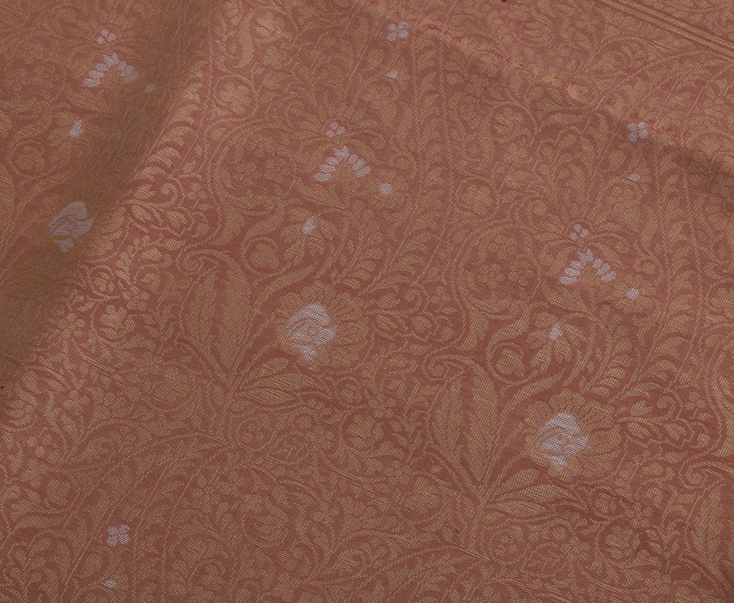 Sushila Vintage Indian Saree 100% Pure Silk Woven Paisley Sari Craft Fabric