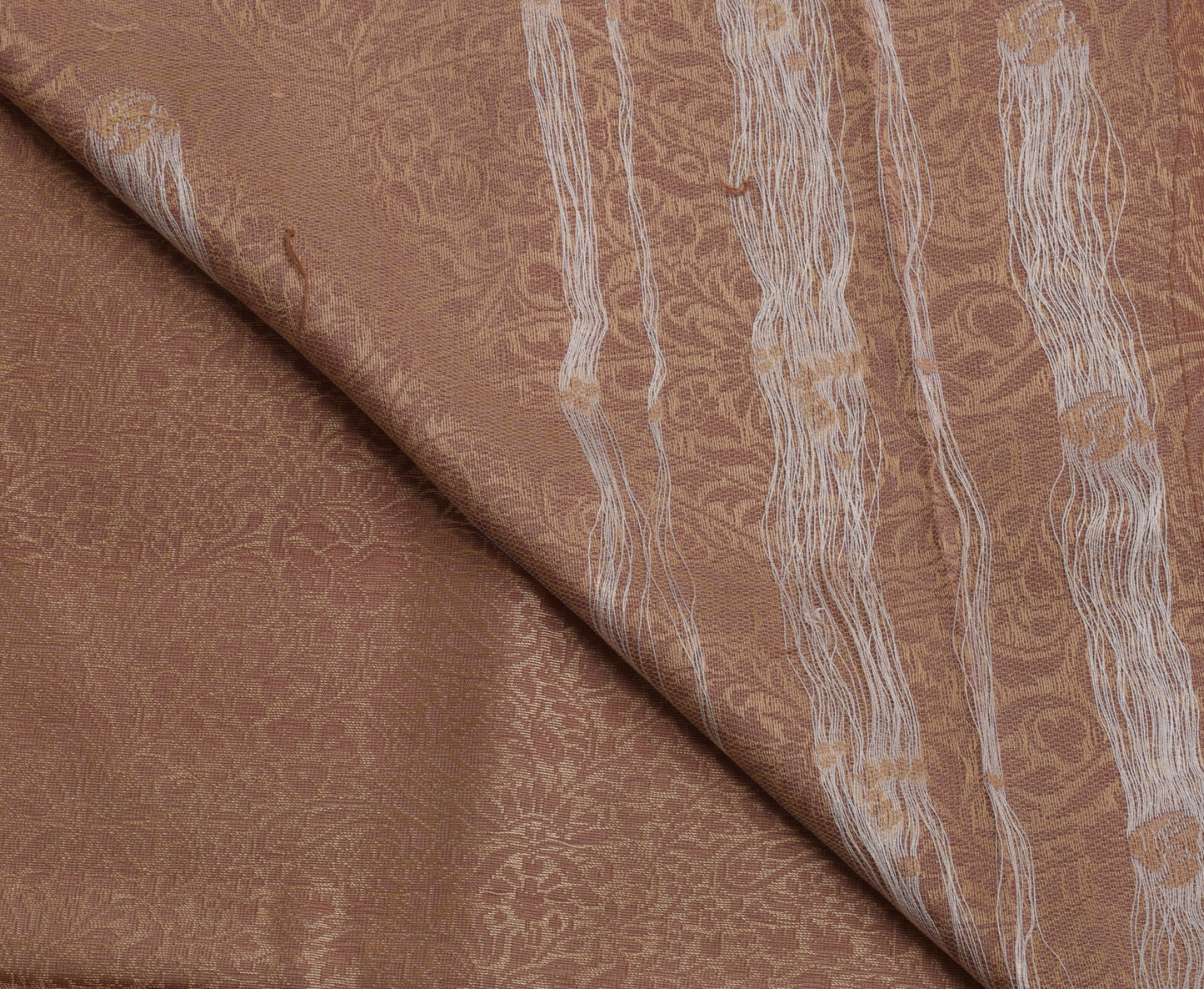 Sushila Vintage Indian Saree 100% Pure Silk Woven Paisley Sari Craft Fabric