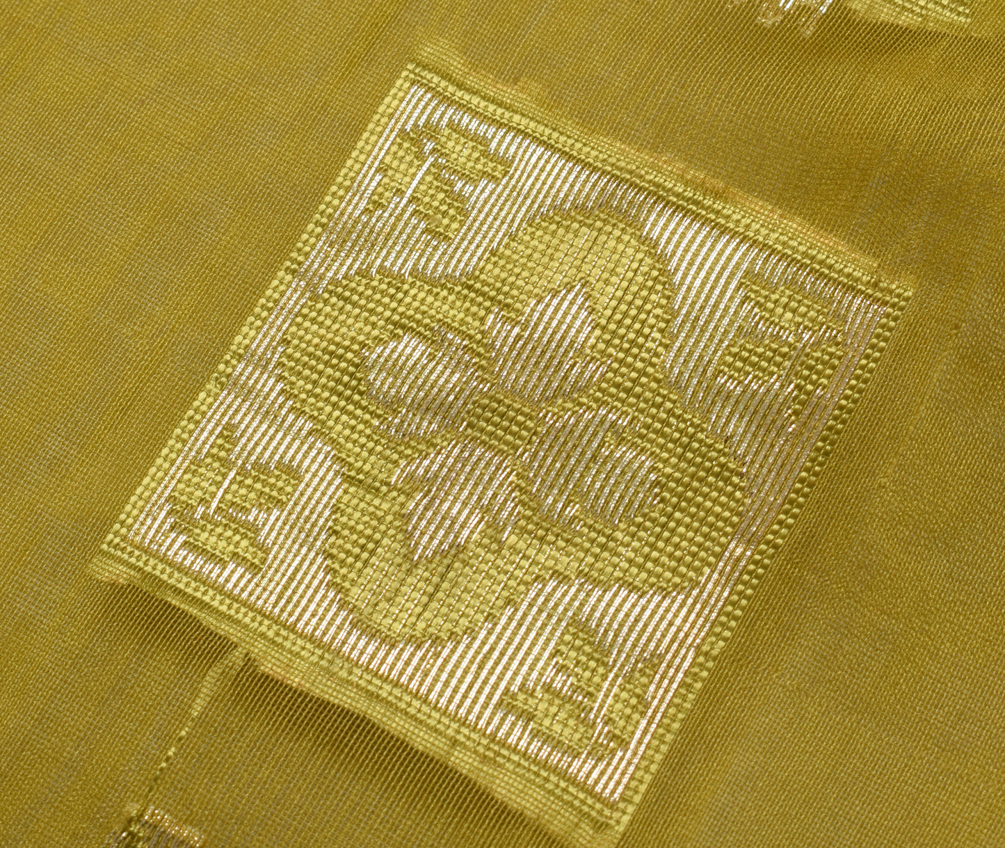 Sushila Vintage Green Indian Saree 100% Pure Cotton Woven Floral Sari Fabric