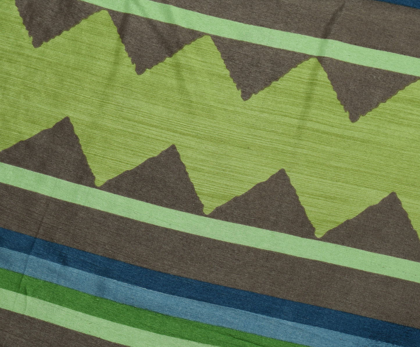 Sushila Vintage Green Indian Saree Blend Silk Embroidered Sari Craft Fabric