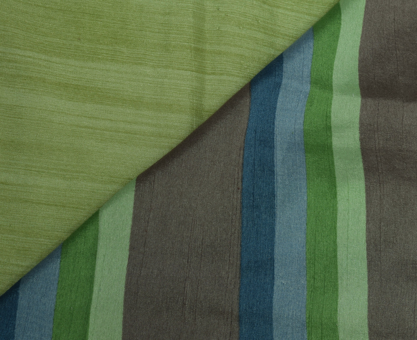 Sushila Vintage Green Indian Saree Blend Silk Embroidered Sari Craft Fabric