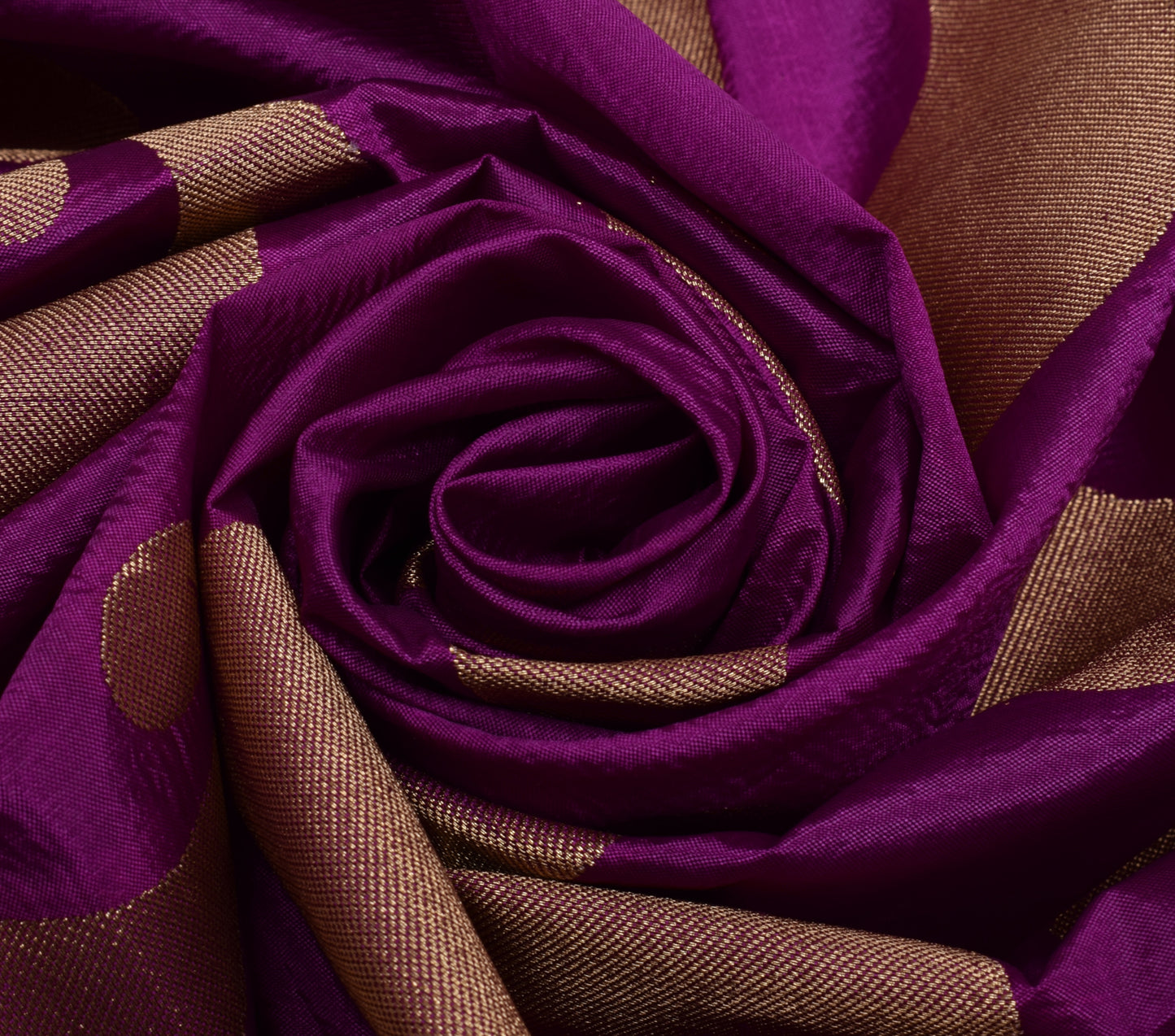 Sushila Vintage Purple Indian Saree Blend Silk Zari Woven Paisley Sari Fabric