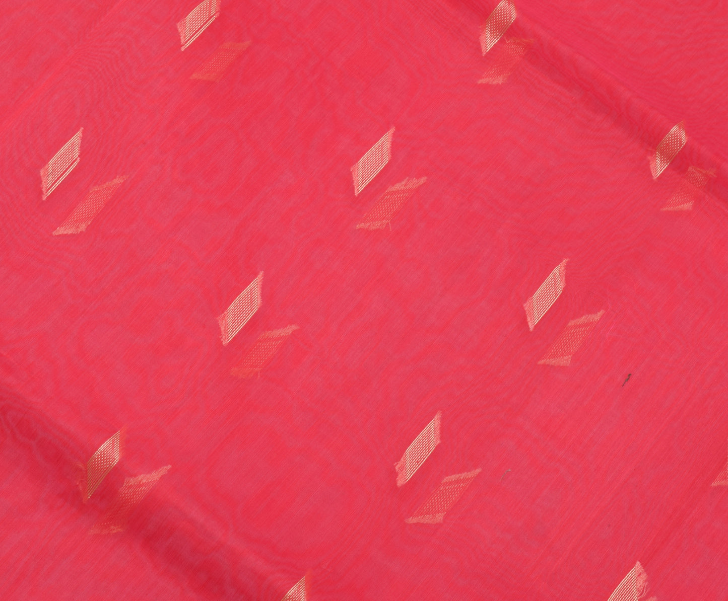 Sushila Vintage Pink Saree Blend Cotton Woven 5 Yard Sari Craft 5 Yard Fabric