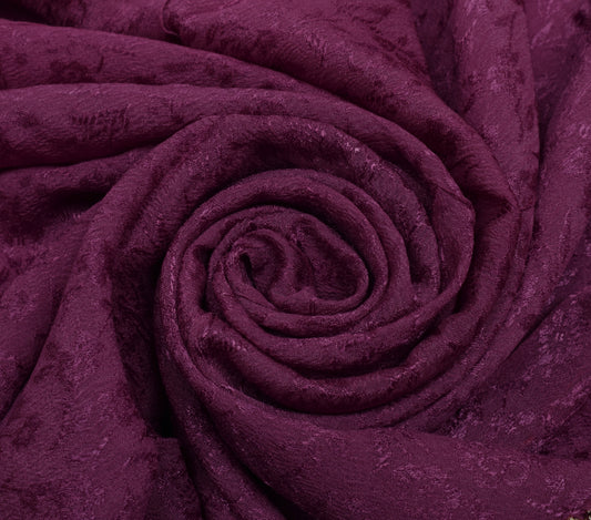 Sushila Vintage Purple Saree Pure Georgette Silk Hand Embroidered Sari Fabric