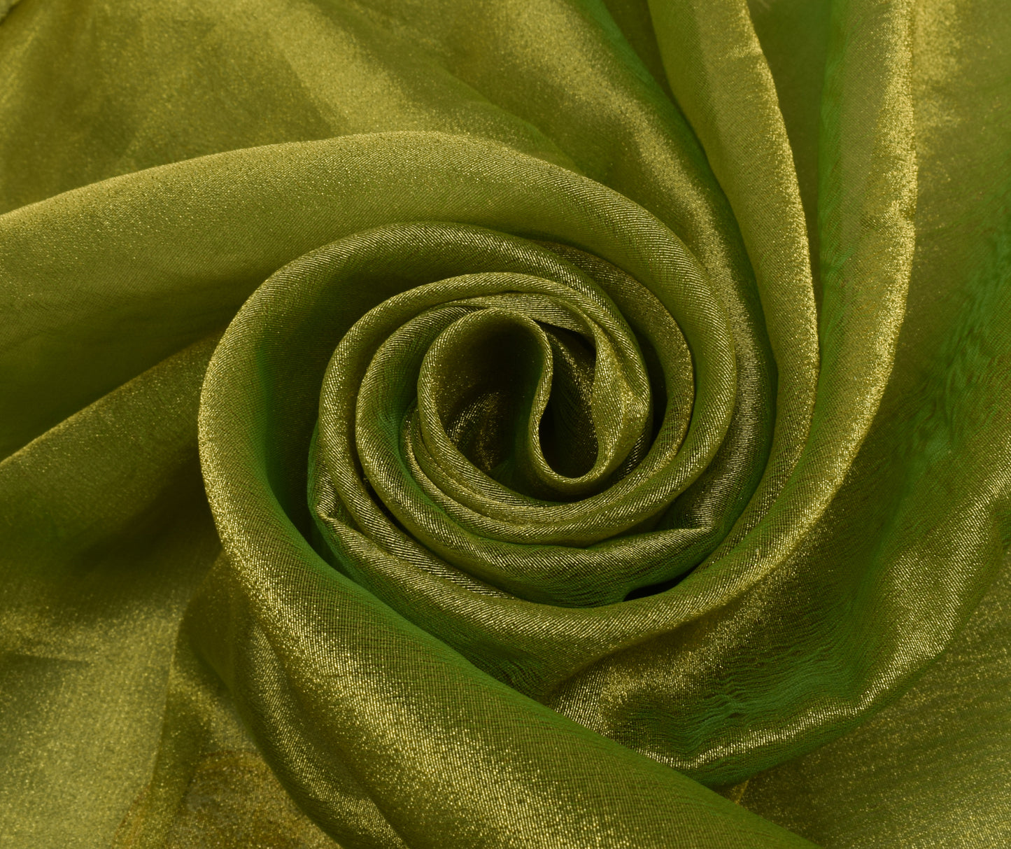 Sushila Vintage Green Saree Blend Tissue Silk Hand Beaded Zardozi Sari Fabric