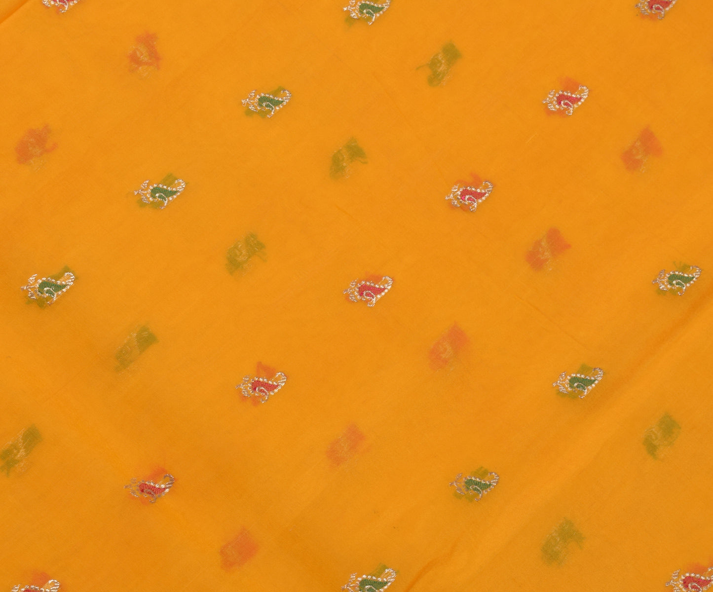 Sushila Vintage Yellow Saree 100% Pure Silk Zari Woven Paisley Sari Craft Fabric