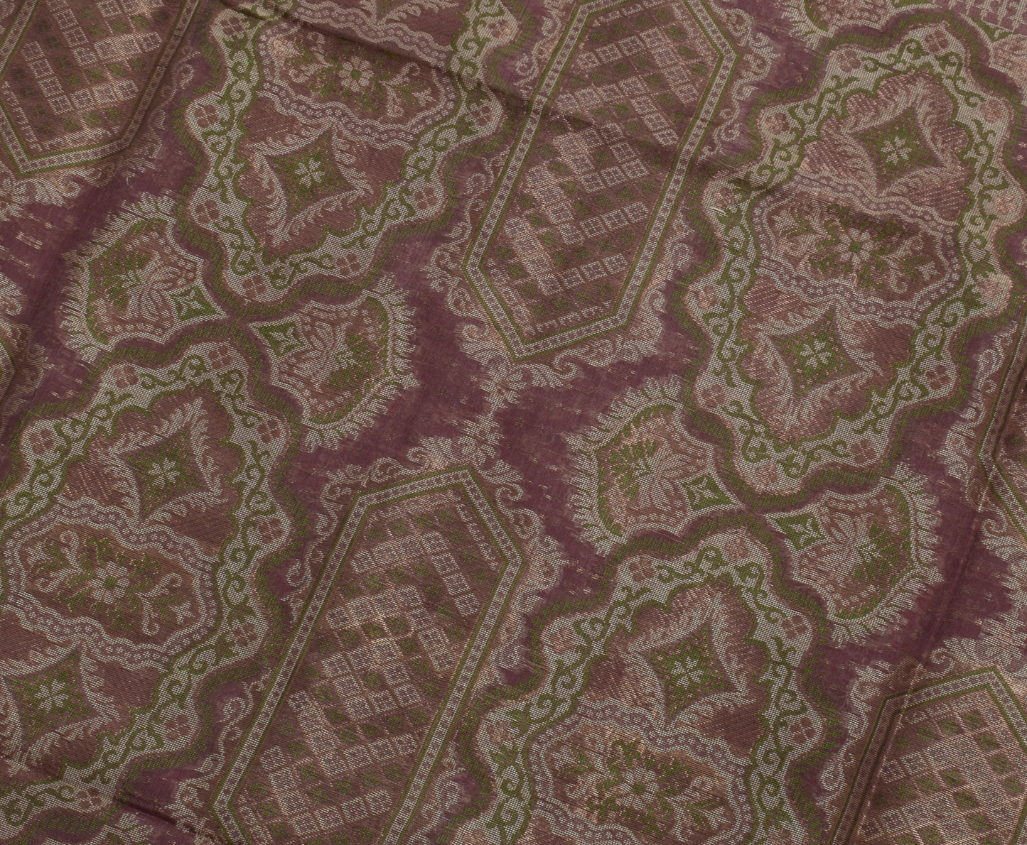Sushila Vintage Indian Saree 100% Pure Silk Zari Woven Floral Sari Craft Fabric