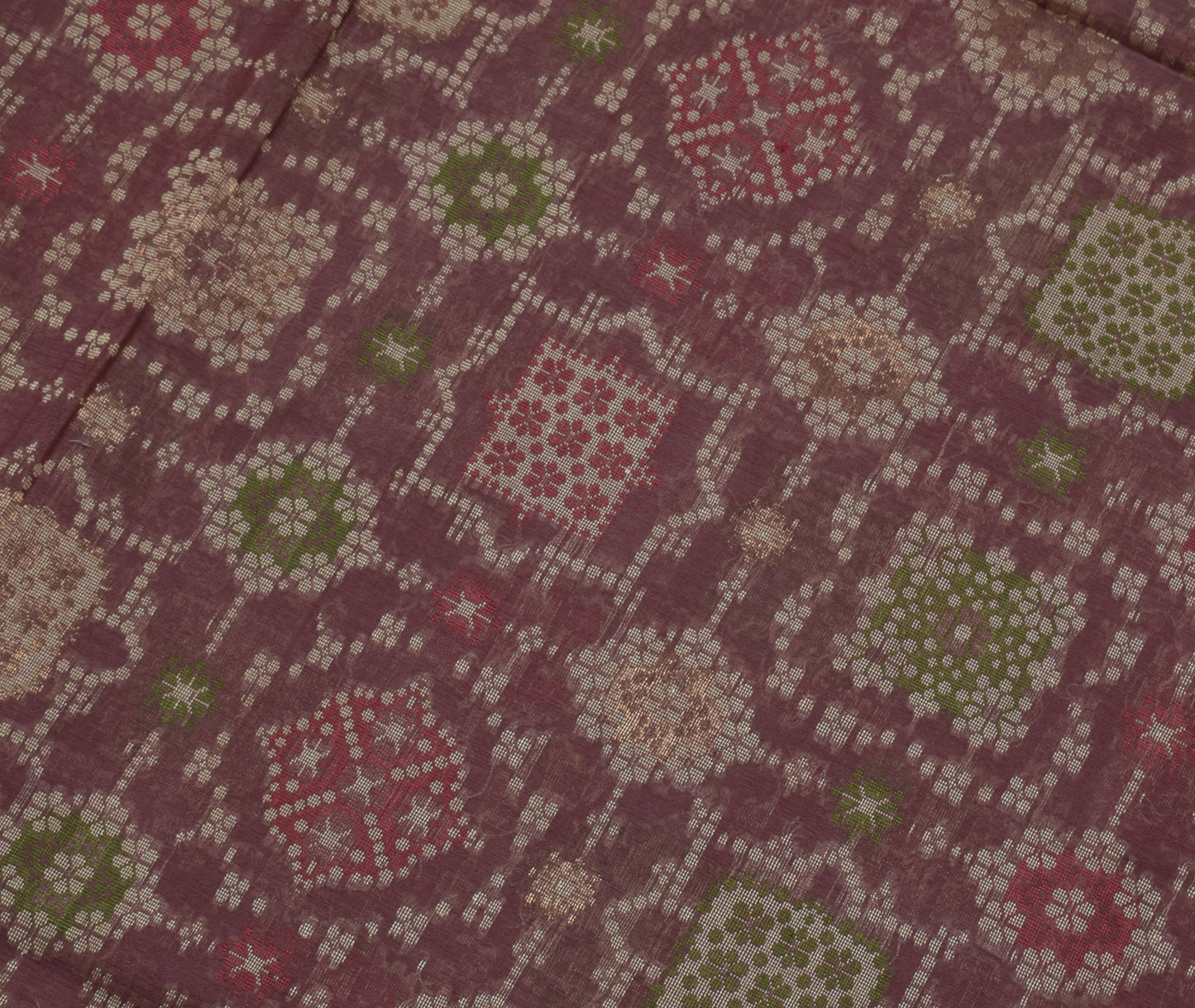 Sushila Vintage Indian Saree 100% Pure Silk Zari Woven Floral Sari Craft Fabric