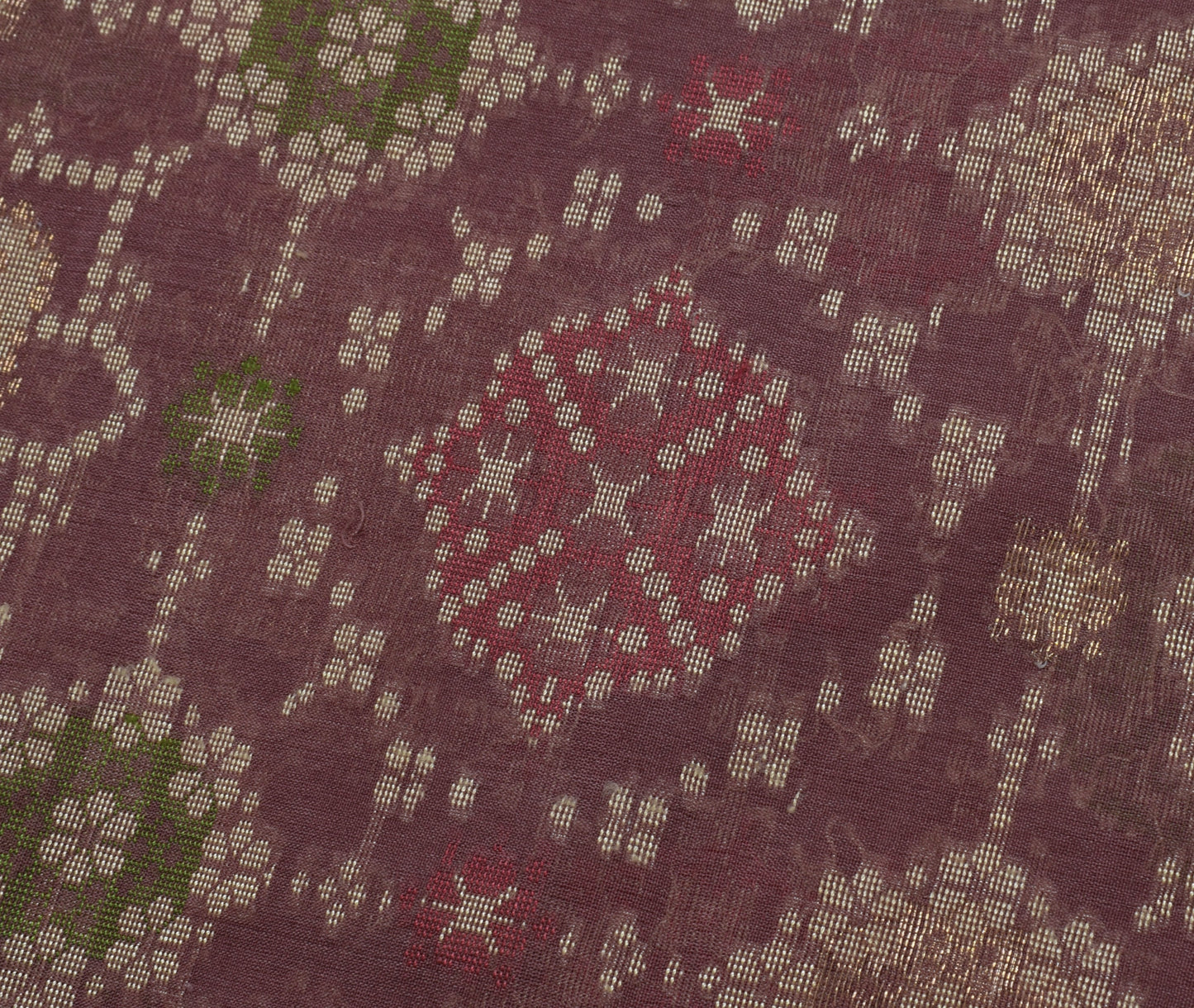Sushila Vintage Indian Saree 100% Pure Silk Zari Woven Floral Sari Craft Fabric