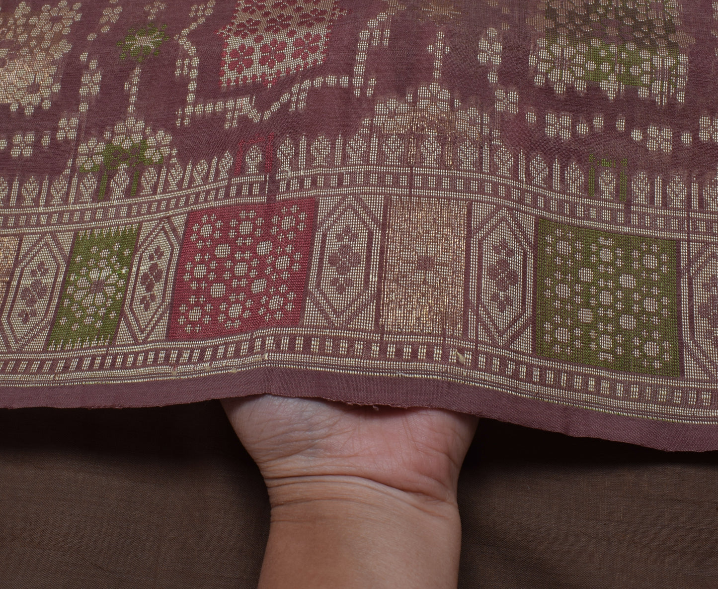 Sushila Vintage Indian Saree 100% Pure Silk Zari Woven Floral Sari Craft Fabric