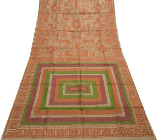 Sushila Vintage Indian Saree 100% Pure Silk Woven 5 Yard Sari Craft Decor Fabric