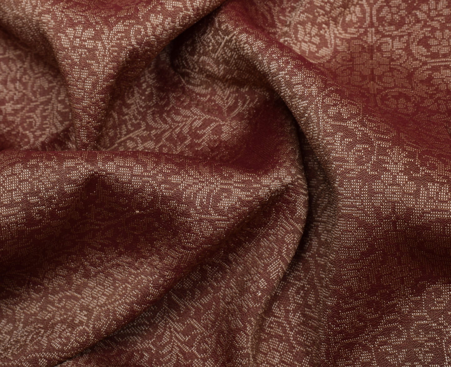 Sushila Vintage Indian Saree 100% Pure Silk Woven Floral Sari Craft 5 YD Fabric