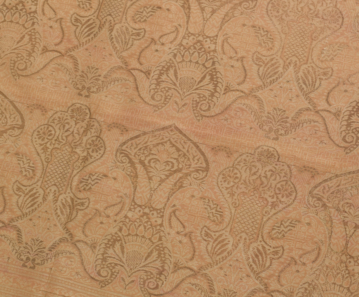 Sushila Vintage Indian Saree 100% Pure Silk Woven Floral Sari Craft 5 YD Fabric