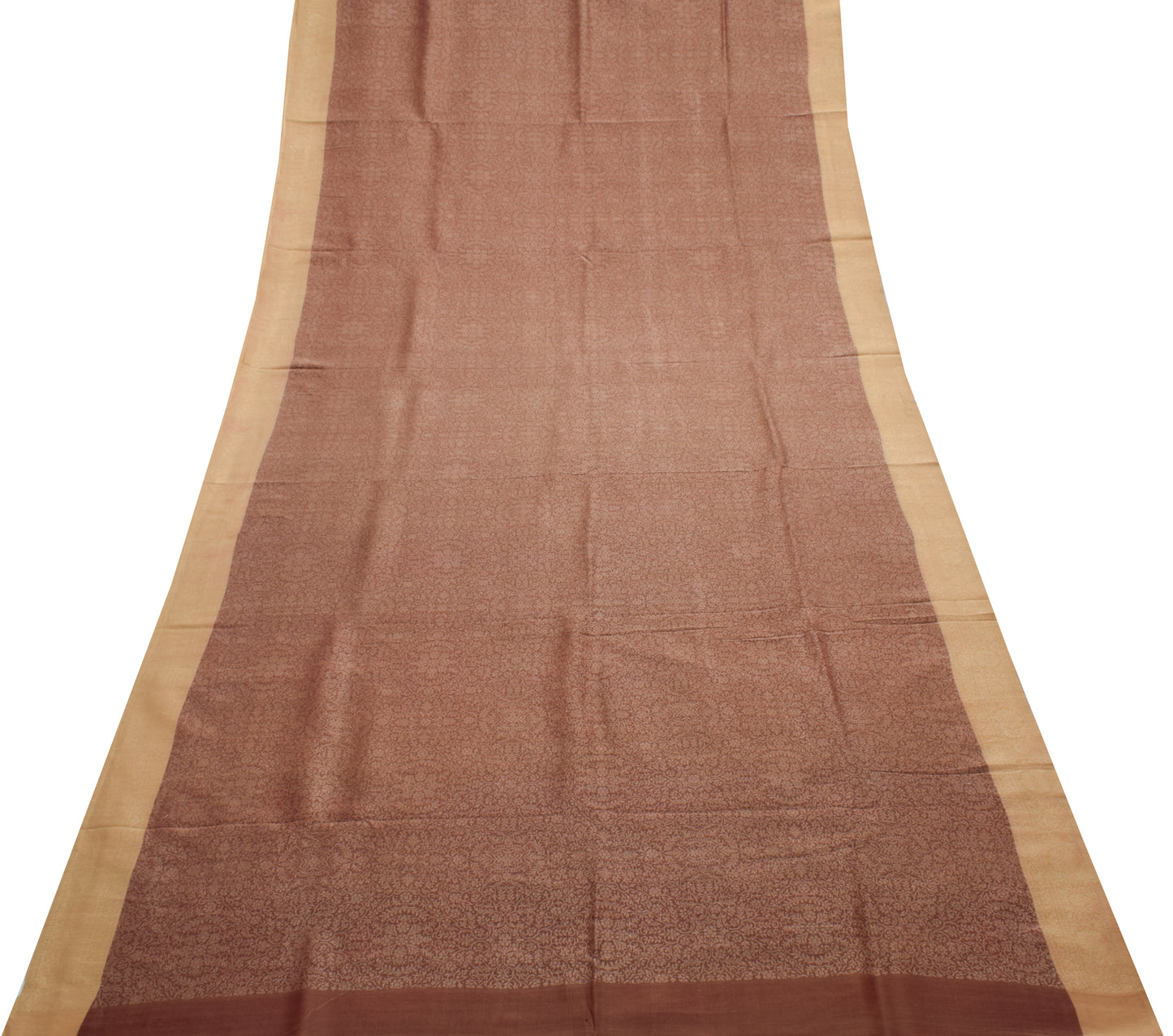 Sushila Vintage Indian Saree 100% Pure Silk Woven Floral Sari Craft 5 YD Fabric