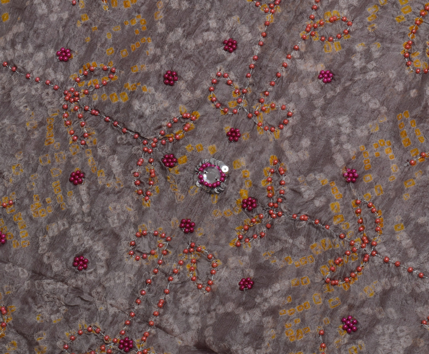 Sushila Vintage Maroon Saree Pure Silk Woven & Printed 5 Yard Sari Craft Fabric