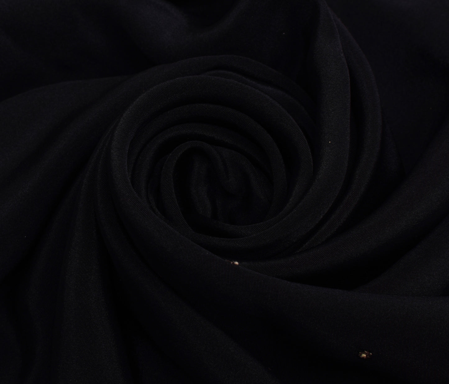 Sushila Vintage Black Saree Blend Crepe Silk Hand Beaded Zardozi Sari Fabric
