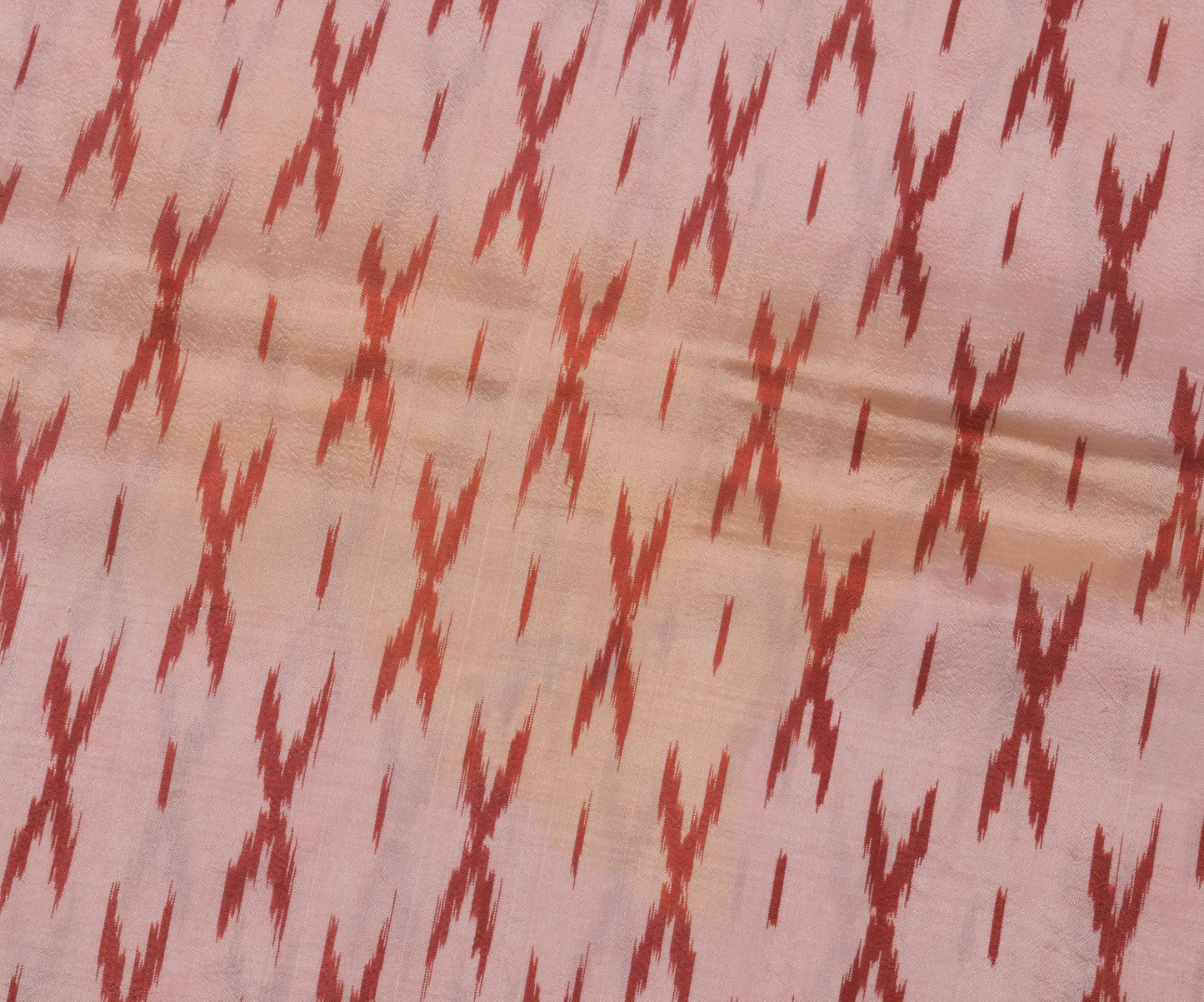 Sushila Vintage Indian Saree Pure Silk Hand Woven Ikat Patola Sari Craft Fabric