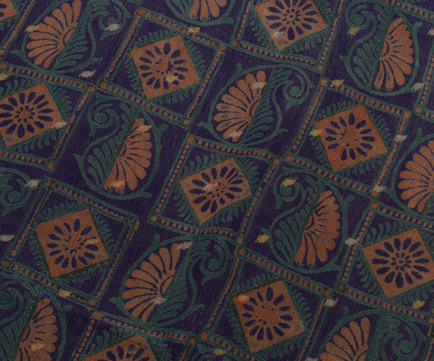 Sushila Vintage Purple Saree Pure Georgette Silk Printed & Woven Sari Fabric