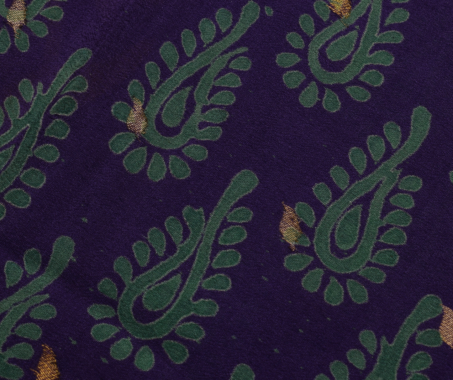 Sushila Vintage Purple Saree Pure Georgette Silk Printed & Woven Sari Fabric