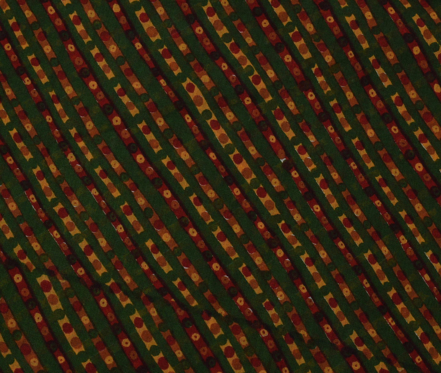 Sushila Vintage Indian Green Saree 100% Pure Cotton Sari 5 Yard Craft Fabric