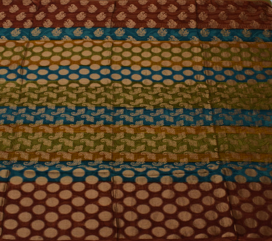 Sushila Vintage Multi-Color Saree Pure Georgette Silk Zari Woven Sari Fabric