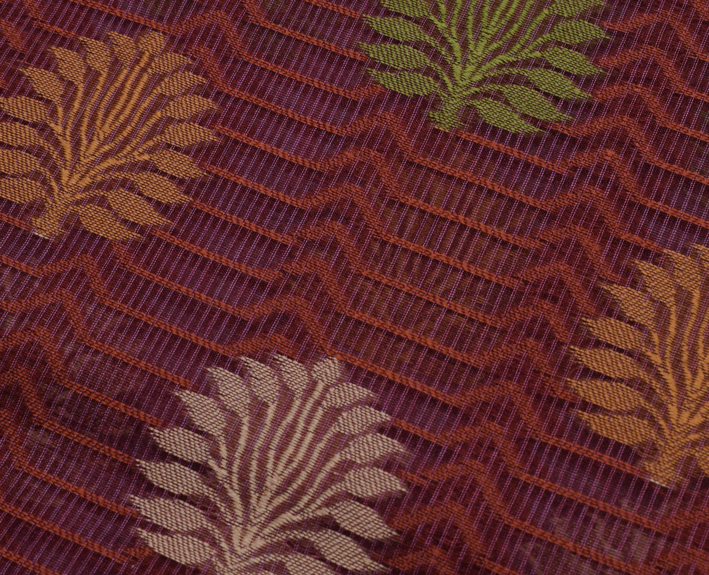 Sushila Vintage Indian Saree Blend Cotton Woven & Embroidered Floral Sari Fabric