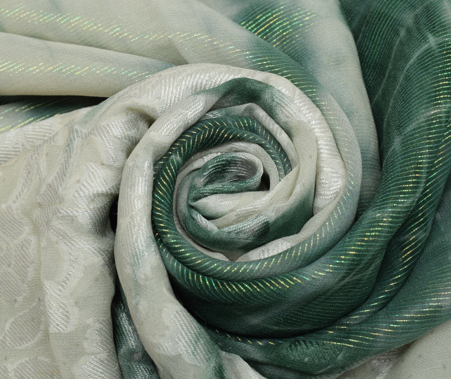 Sushila Vintage Cream Saree Pure Georgette Silk Woven Floral Sari Craft Fabric