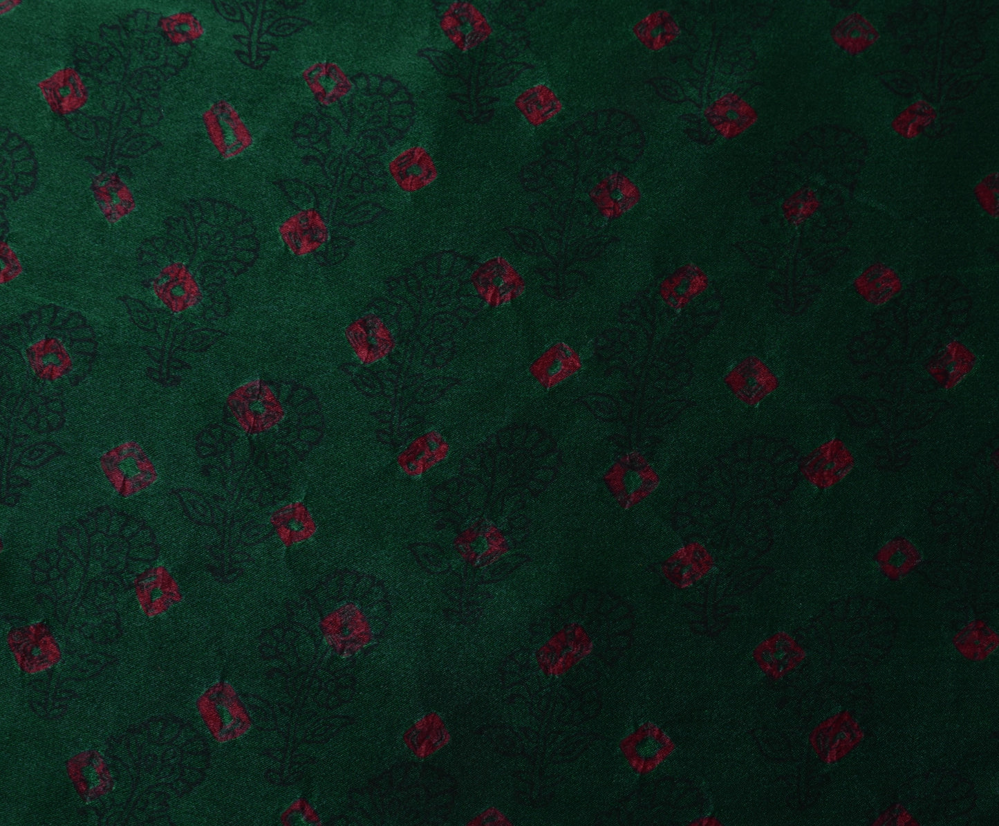 Sushila Vintage Ready to Wear Saree Pure Satin Silk Floral Printed Green Designer Sari