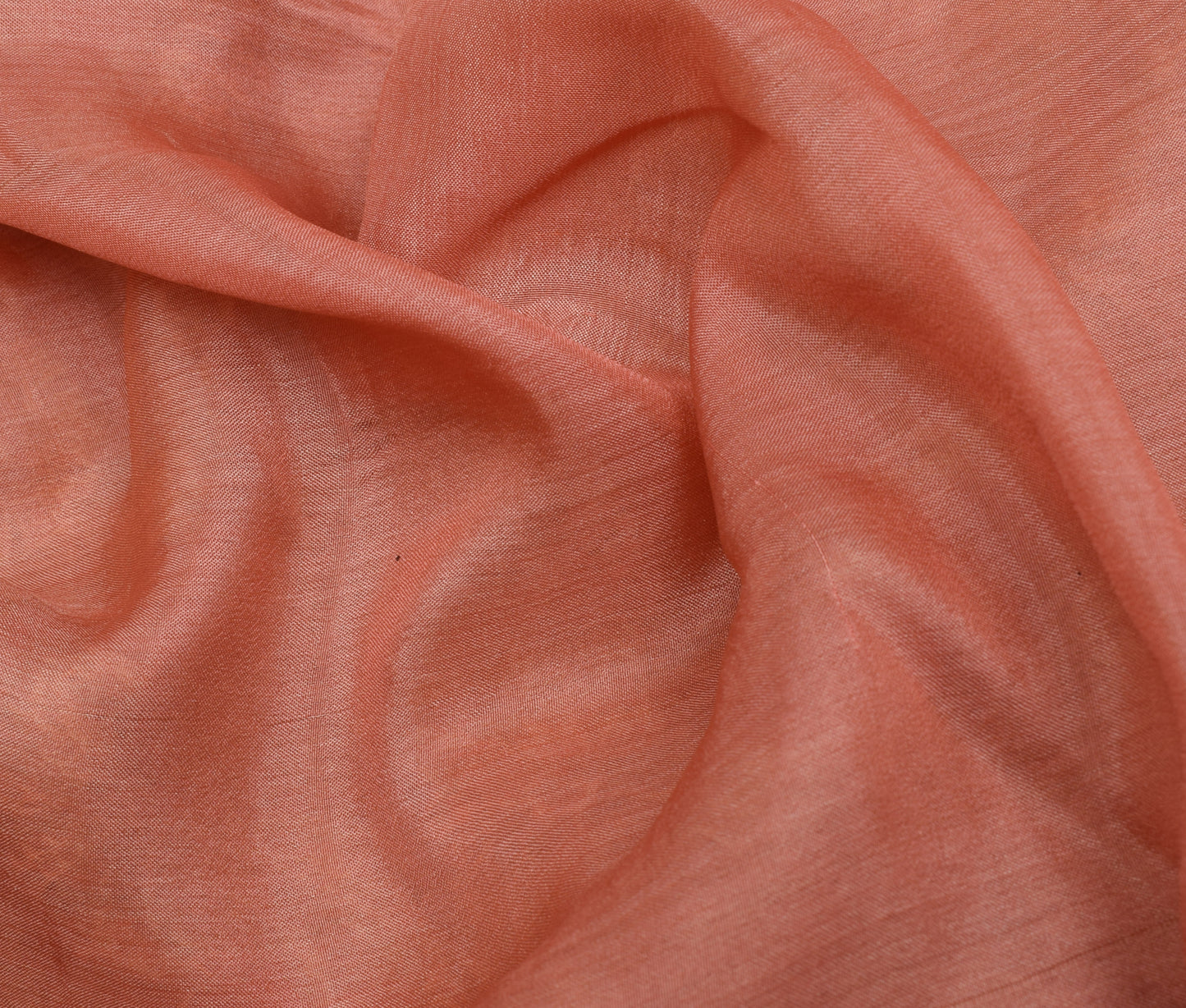 Sushila Vintage Peach Saree 100% Pure Silk Embroidered Paisley Sari Craft Fabric