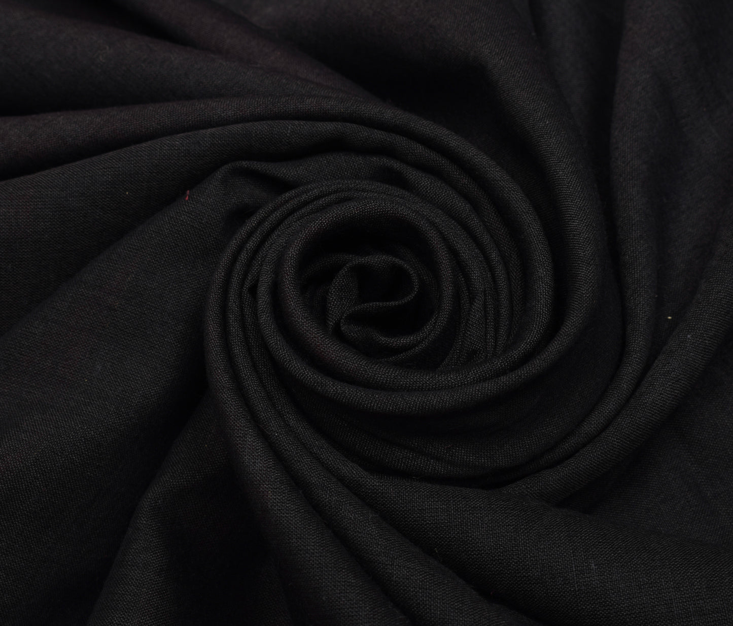 Sushila Vintage Black Indian Saree 100% Pure Cotton Woven Sari Craft Fabric