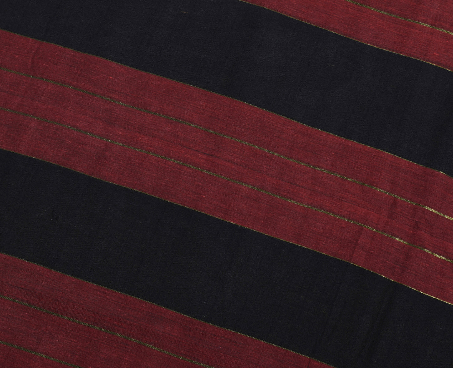 Sushila Vintage Black Indian Saree 100% Pure Cotton Woven Sari Craft Fabric
