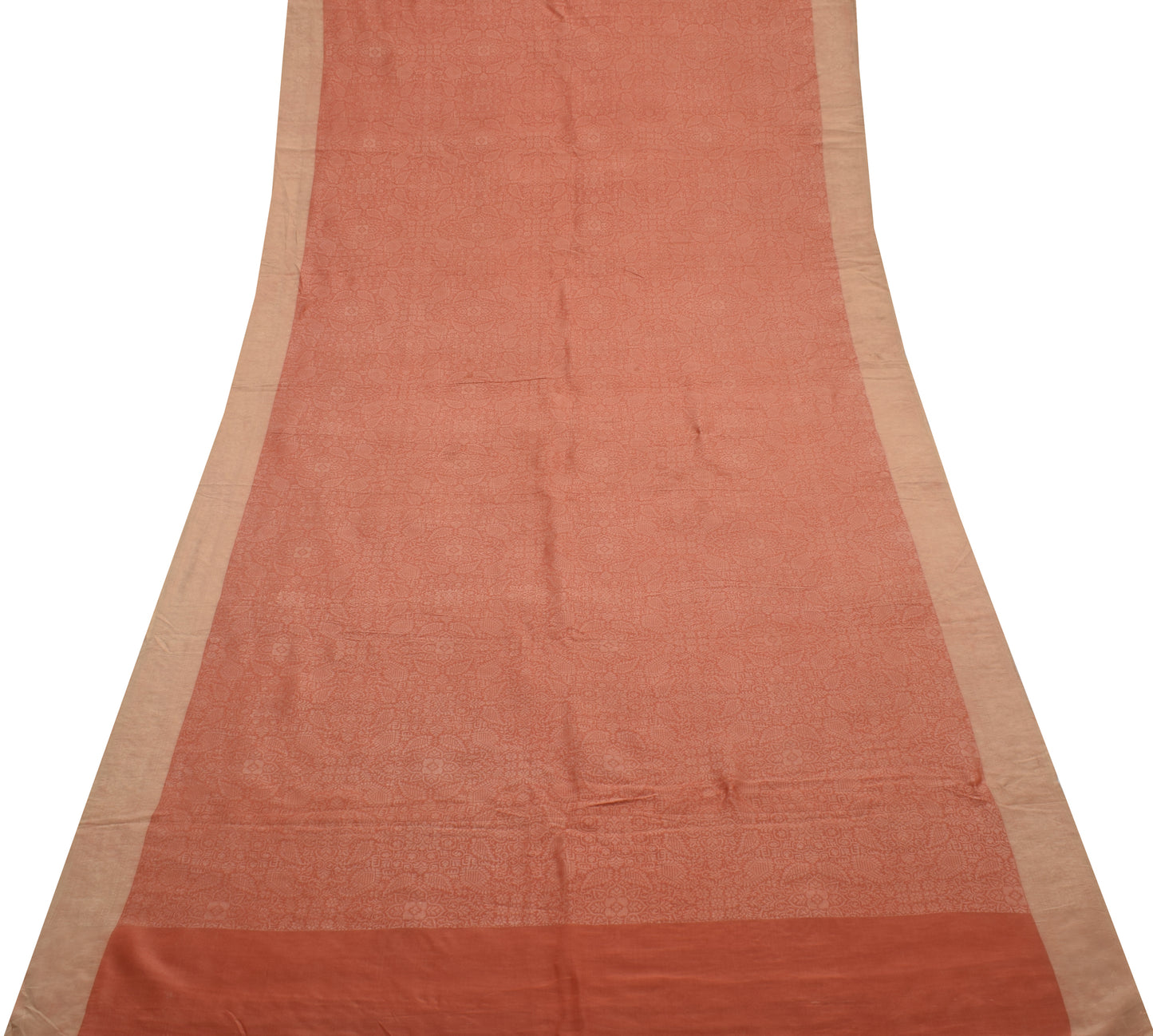 Sushila Vintage Indian Saree 100% Pure Silk Hand Beaded Floral 5 YD Sari Fabric