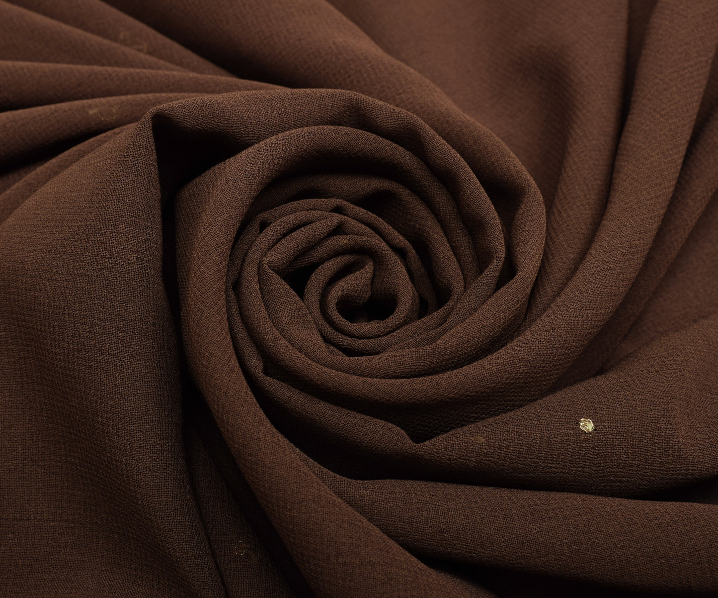 Sushila Vintage Brown Indian Saree Blend Georgette Silk Hand Beaded Sari Fabric