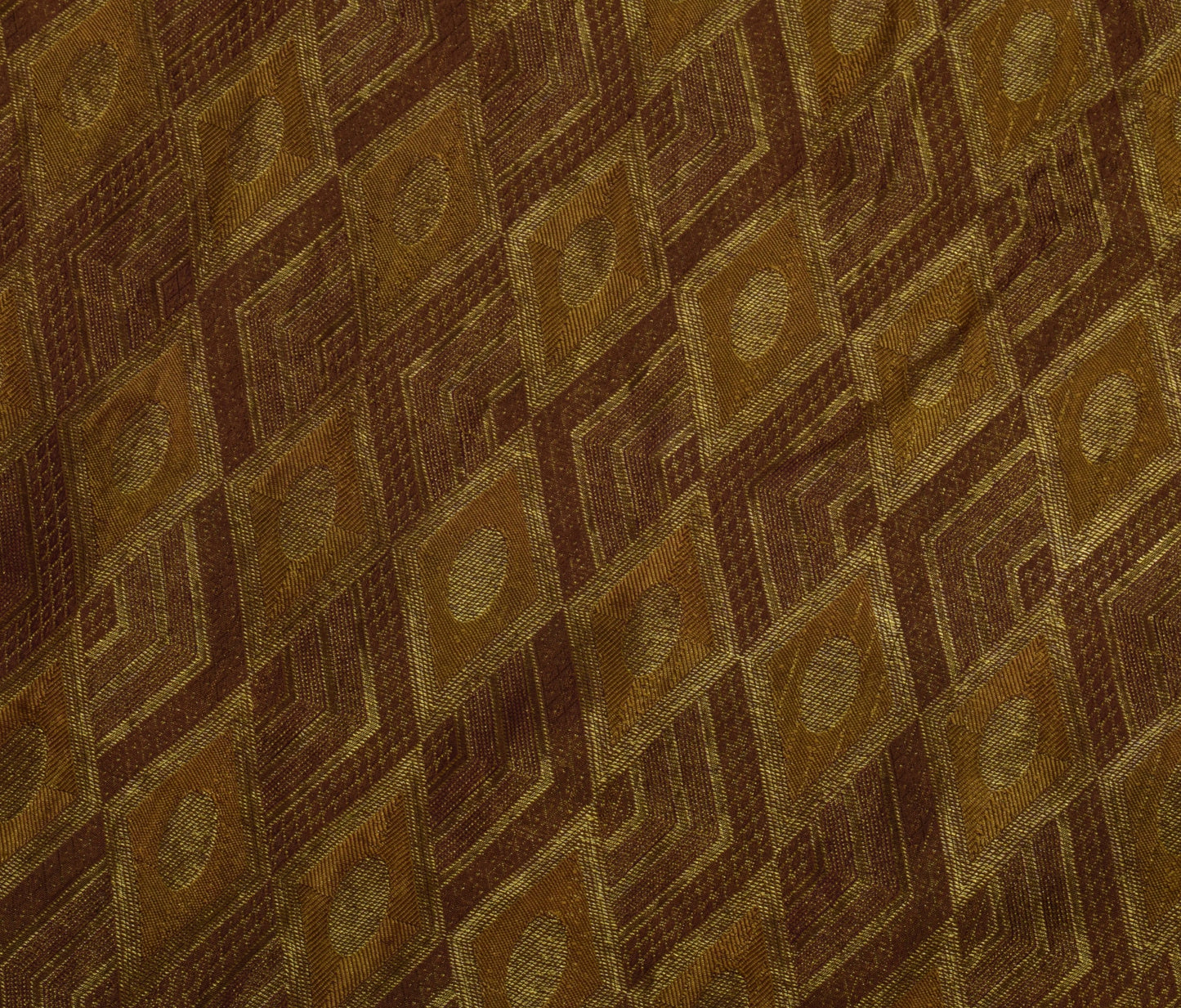 Sushila Vintage Dual Tone Indian Saree Blend Silk Woven 5 Yard Sari Craft Fabric